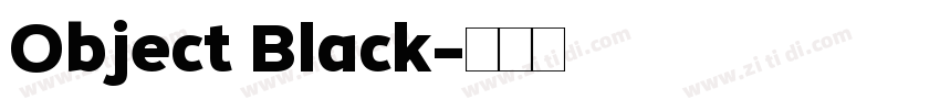Object Black字体转换